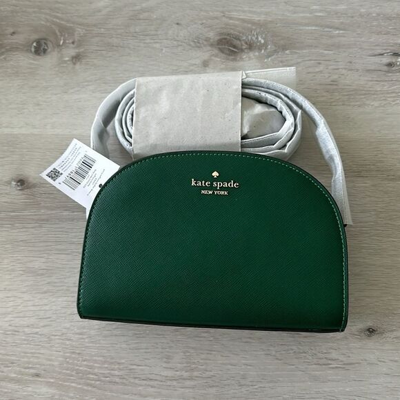Kate Spade Perry Saffiano Leather Dome Crossbody Deep Jade OS NWT - Picture 4 of 7